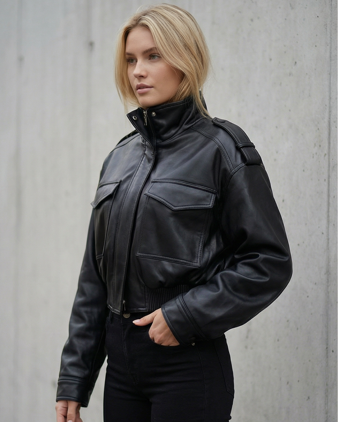 ELIZA | Atlas Cropped Bőrdzseki