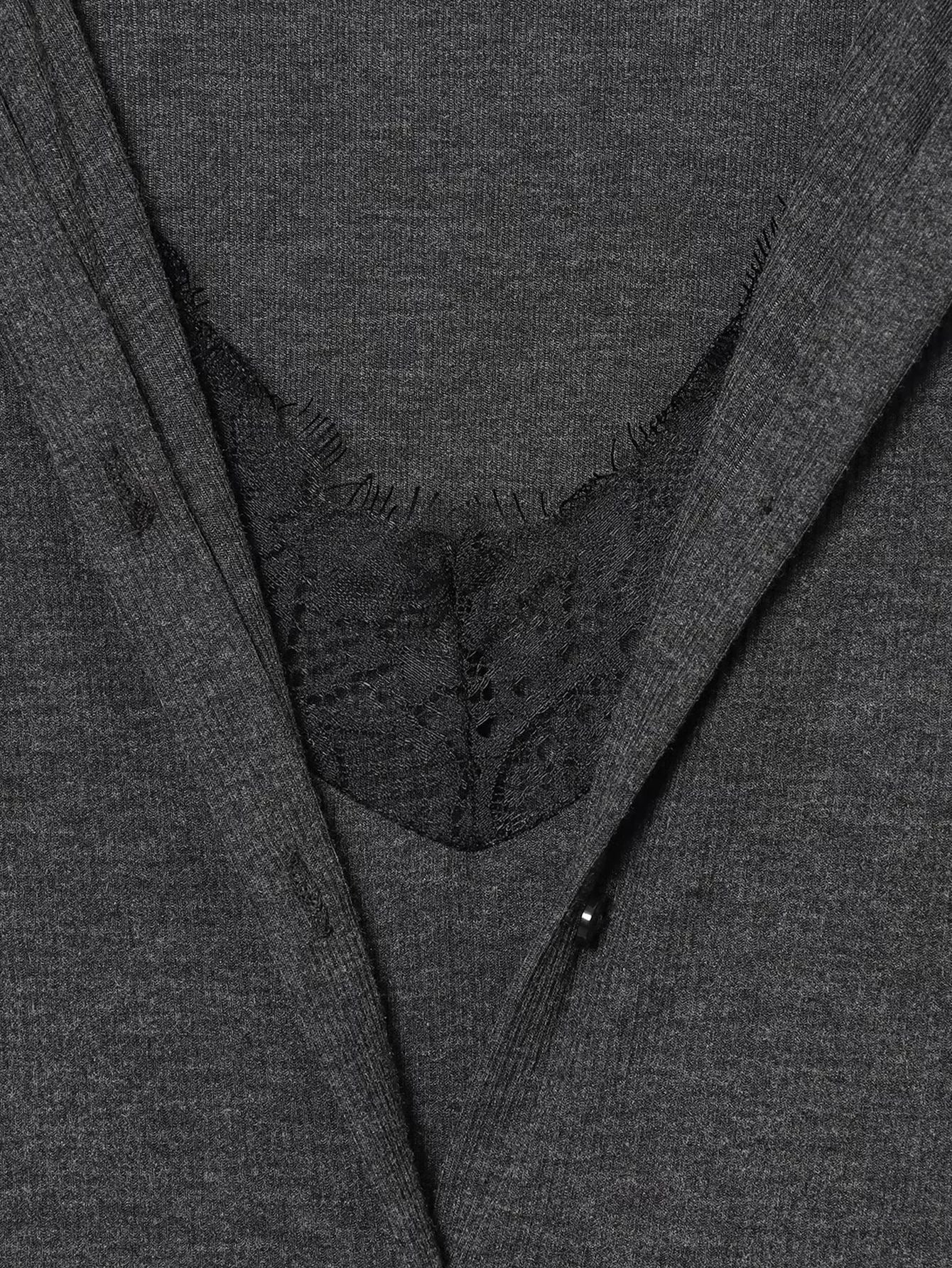ELIZA | Lace-Trim Rétegezett Kardigán