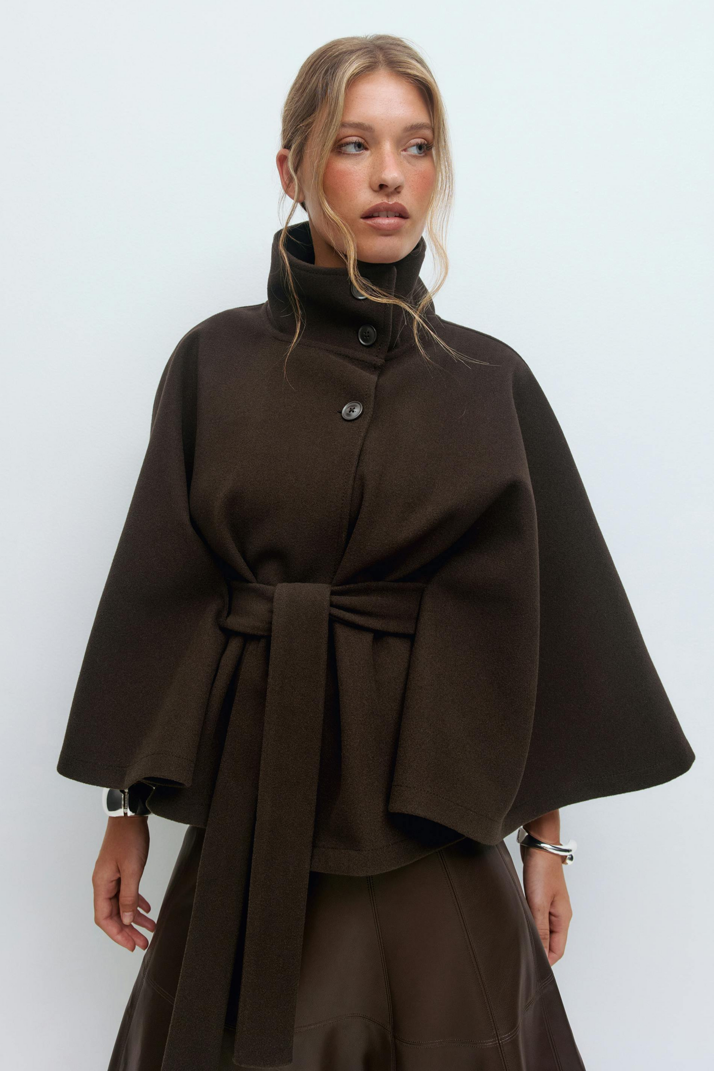 ELIZA | Belted Cape Jacket