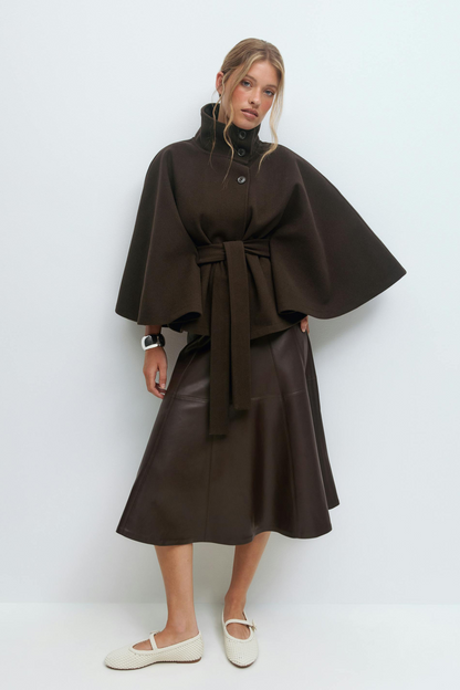 ELIZA | Belted Cape Jacket