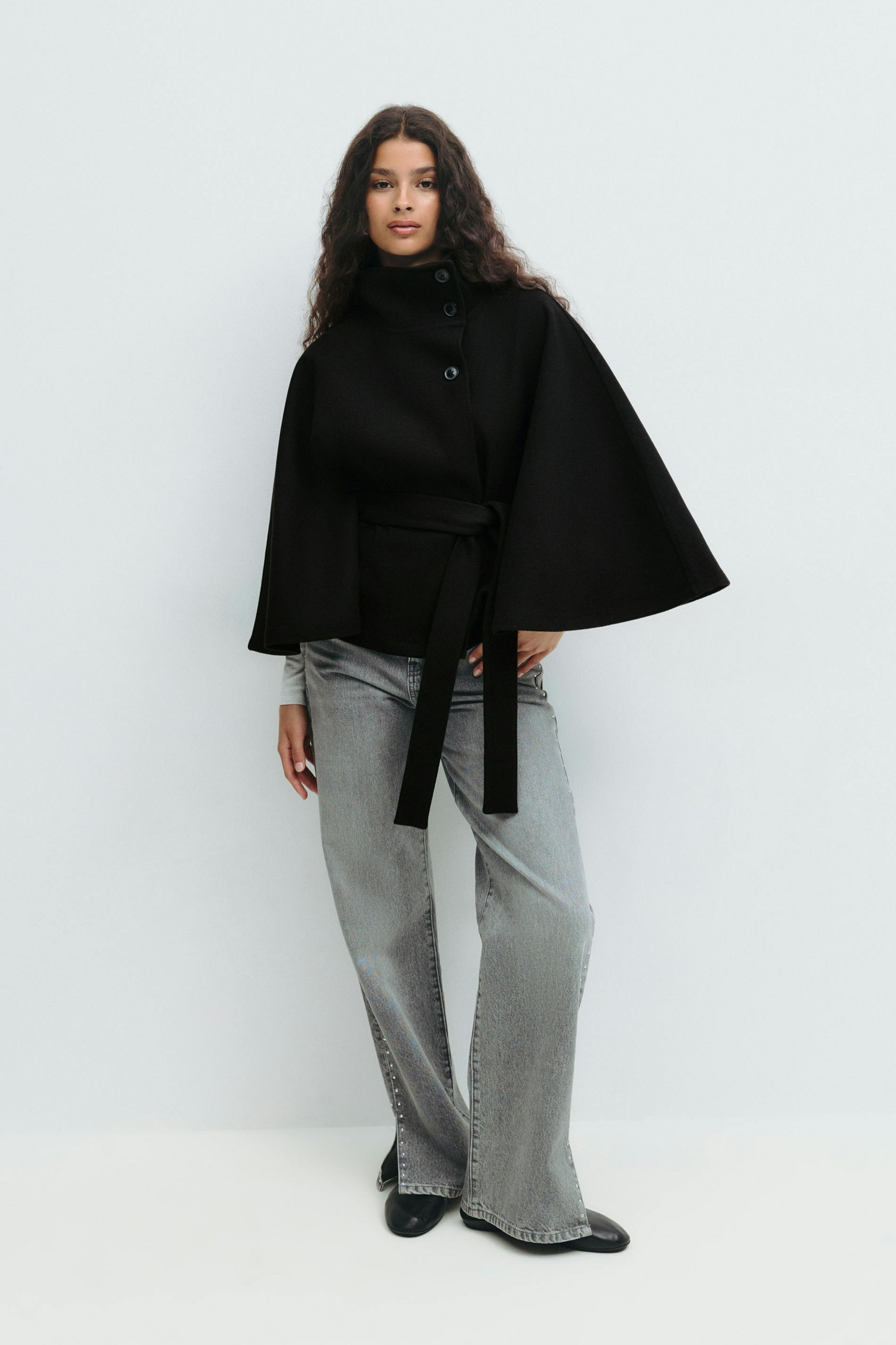 ELIZA | Belted Cape Jacket