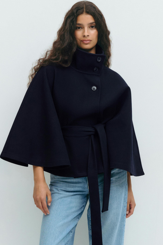 ELIZA | Belted Cape Jacket