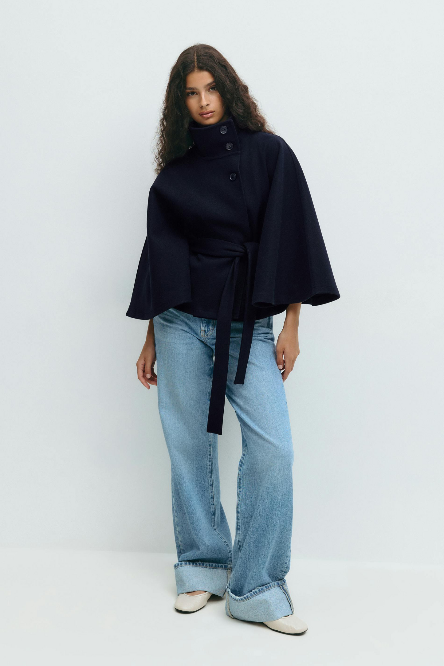 ELIZA | Belted Cape Jacket