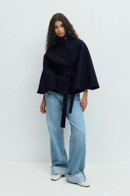 ELIZA | Belted Cape Jacket