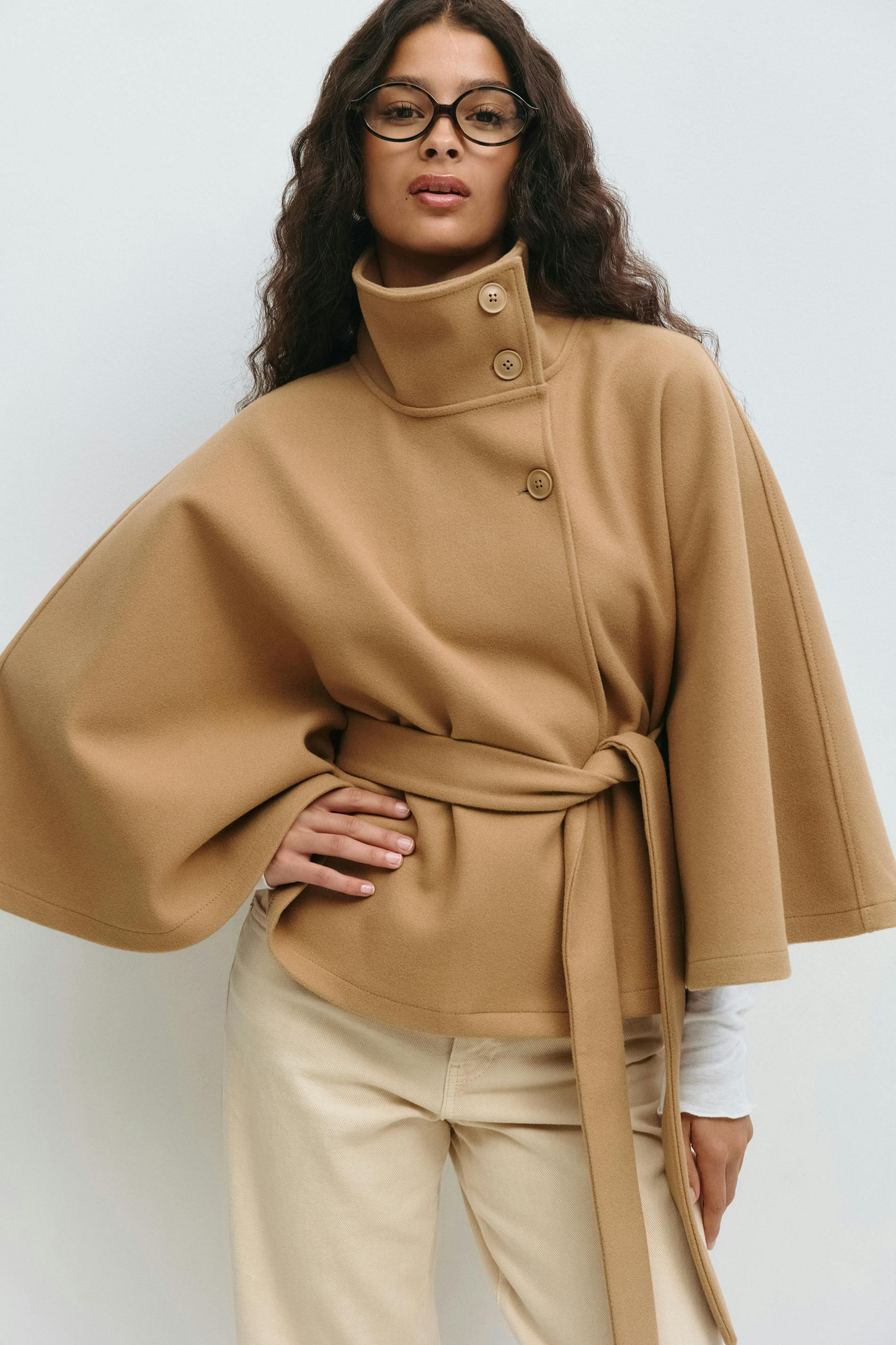 ELIZA | Belted Cape Jacket