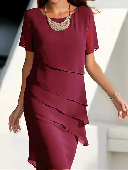 Anastasia | Elegáns Rétegezett Midi Ruha