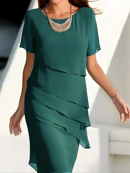 Anastasia | Elegáns Rétegezett Midi Ruha