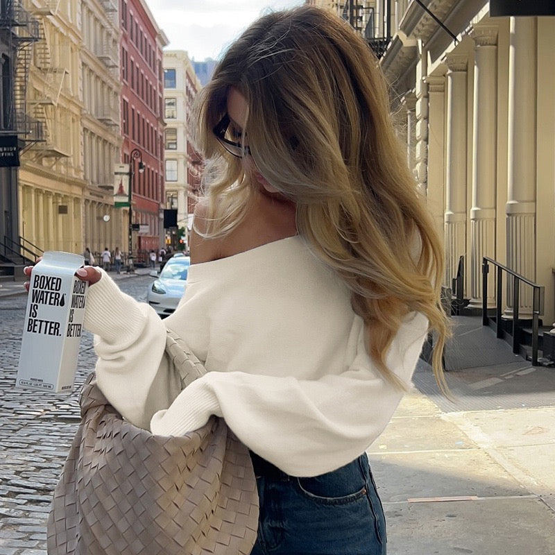 ELIZA | Off-Shoulder Puha Kötött Felső