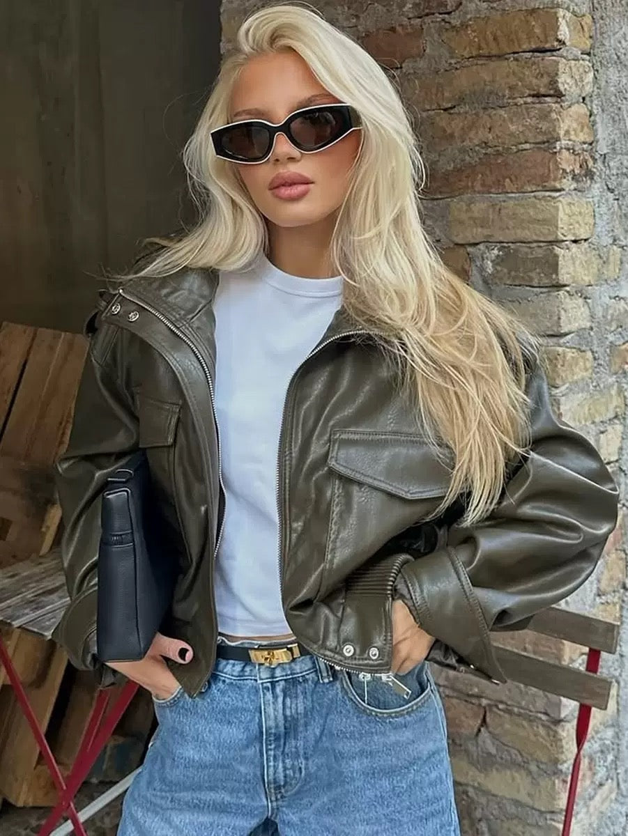 ELIZA | Atlas Cropped Bőrdzseki