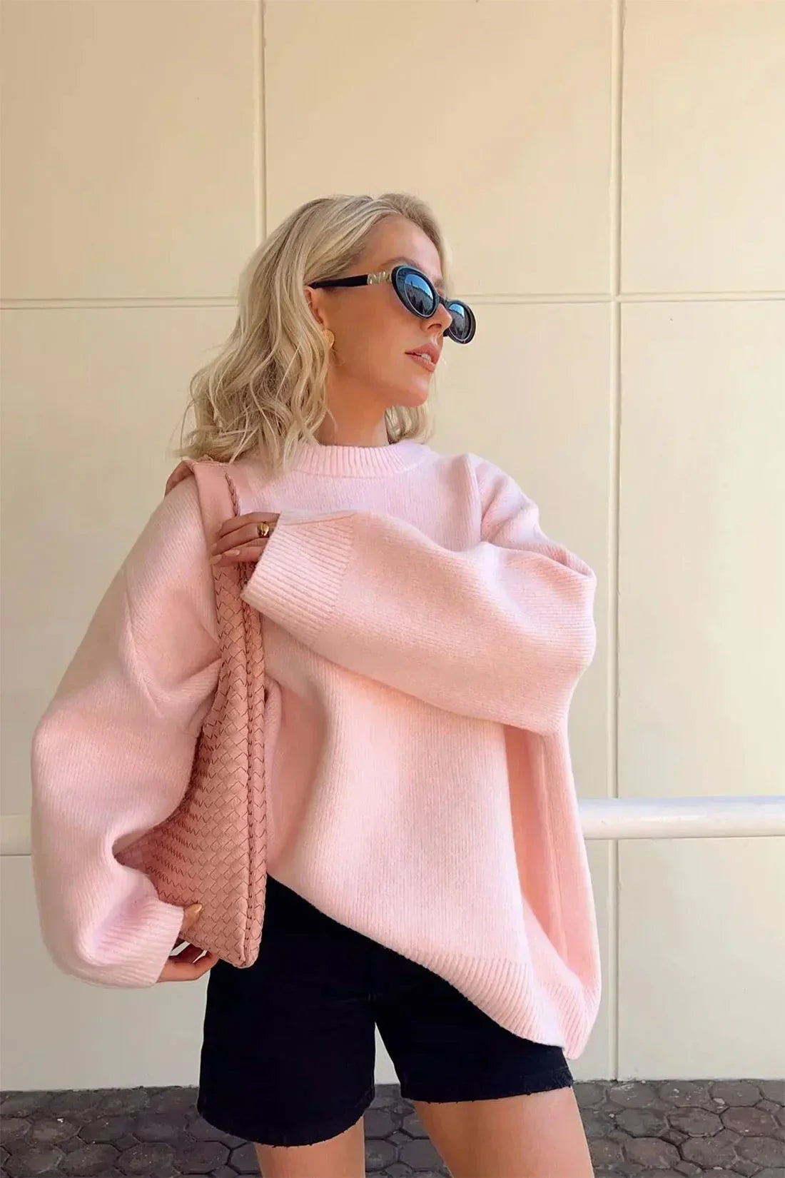 ELIZA | Pink Cozy Kötött Pulóver