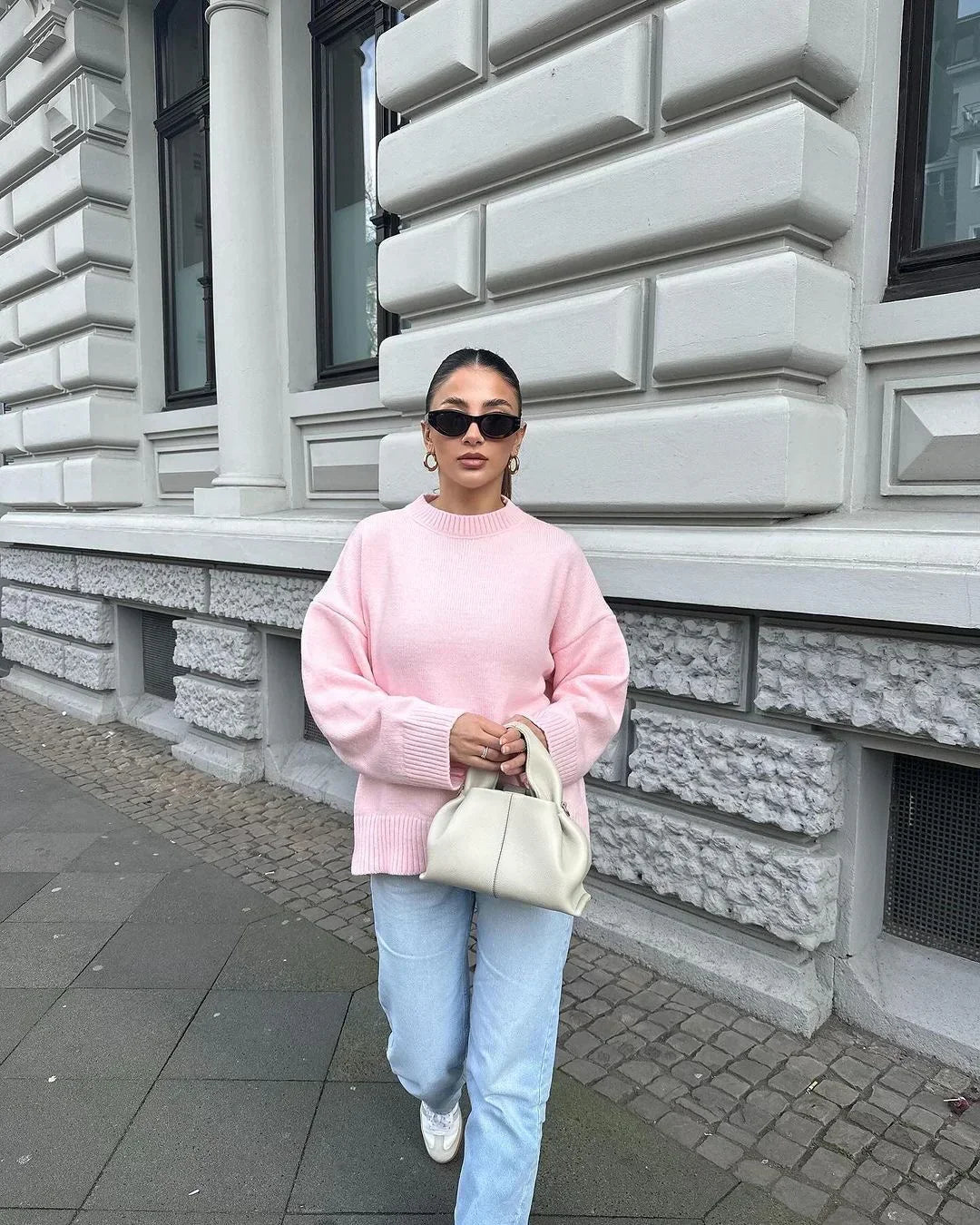 ELIZA | Pink Cozy Kötött Pulóver